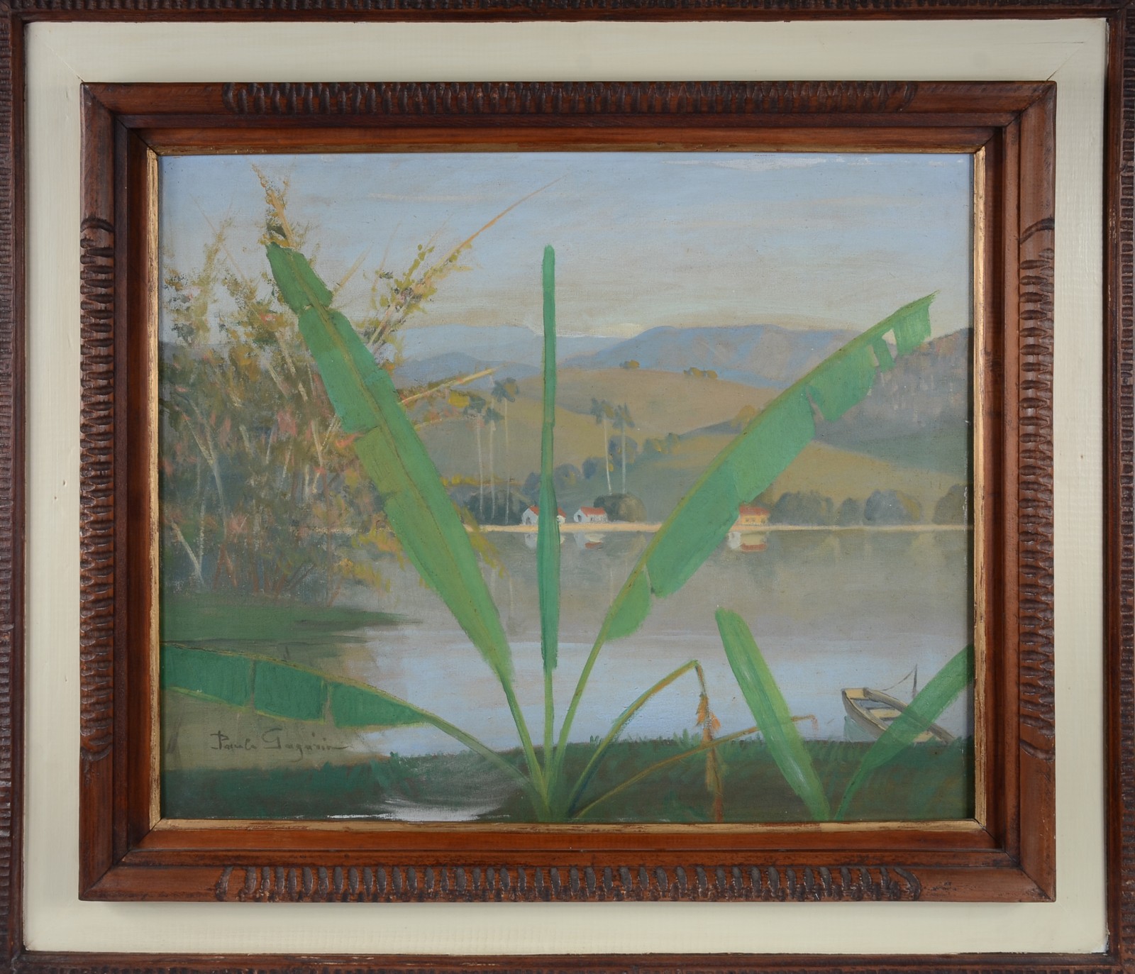 Paulo Gagarin (1885-1980), Paisagem com rio - foto 2 de 4