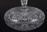 Compoteira de cristal tcheco lapidado. - Compoteira de cristal tcheco lapidado.