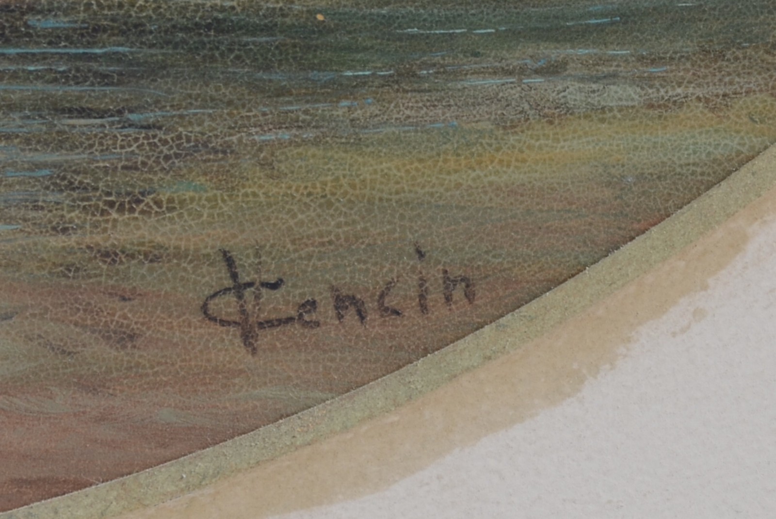 Vincenzo Cencin (1925-2010), Marinha com Barcos - foto 3 de 4