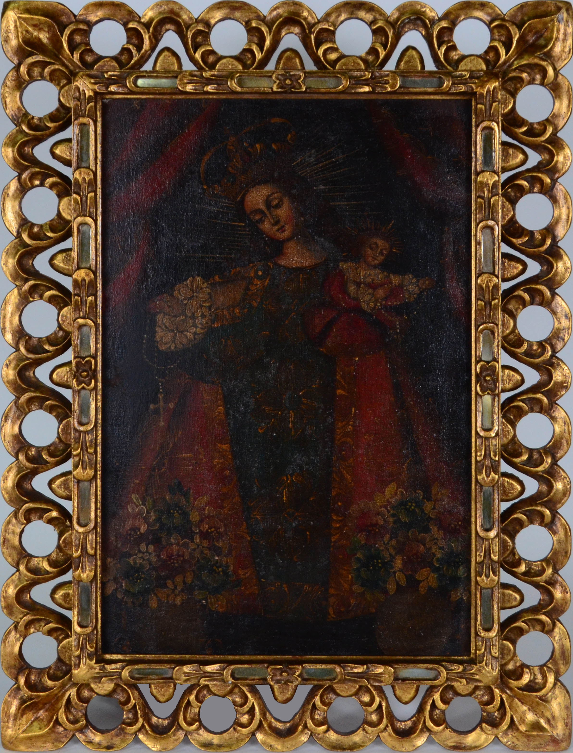 Escola Cusquenha (1538), Nossa Senhora com menino - foto 1 de 2