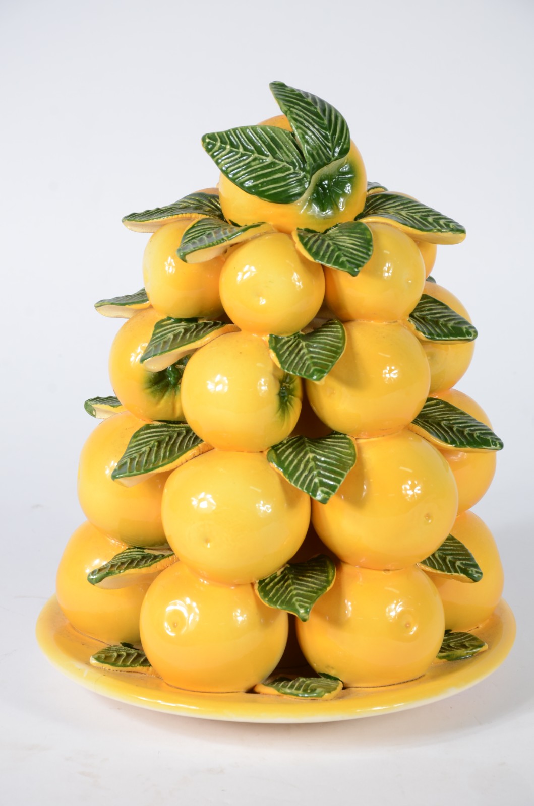 Cesta decorativa de frutas "limões sicilianos" de cerâmica... - foto 1 de 6