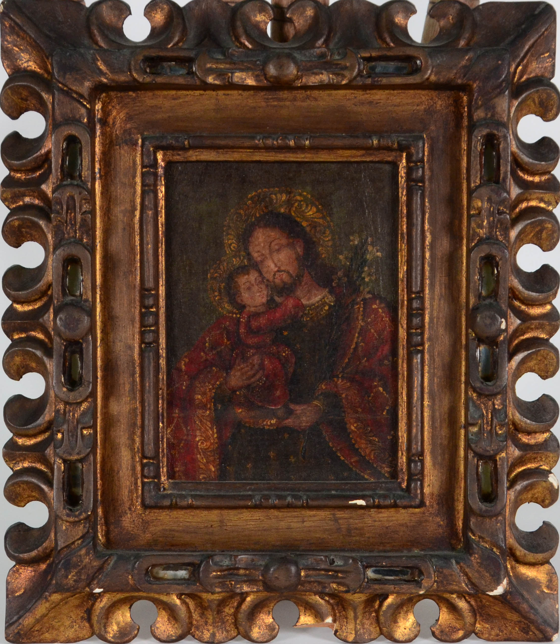 Escola Cusquenha (1538), São José com menino - foto 1 de 2