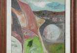 Calasans Neto (1932-2006), Dupla Alada - Óleo sobre eucatex. Datado Bahia 1989.