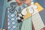 Tomaz Santa Rosa (1909-1956), Pierrot - Óleo sobre tela. Datado 1944.