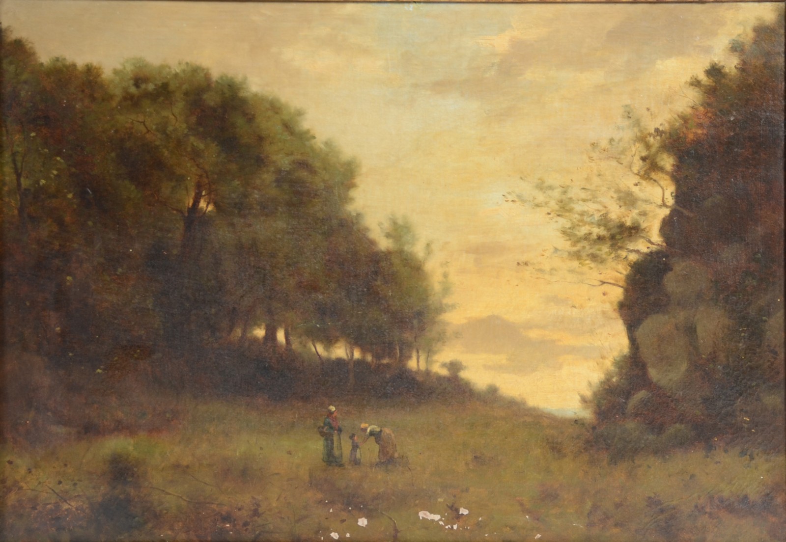 Paul-Désiré Trouillebert (1829-1900), Paisagem com figuras - foto 1 de 4