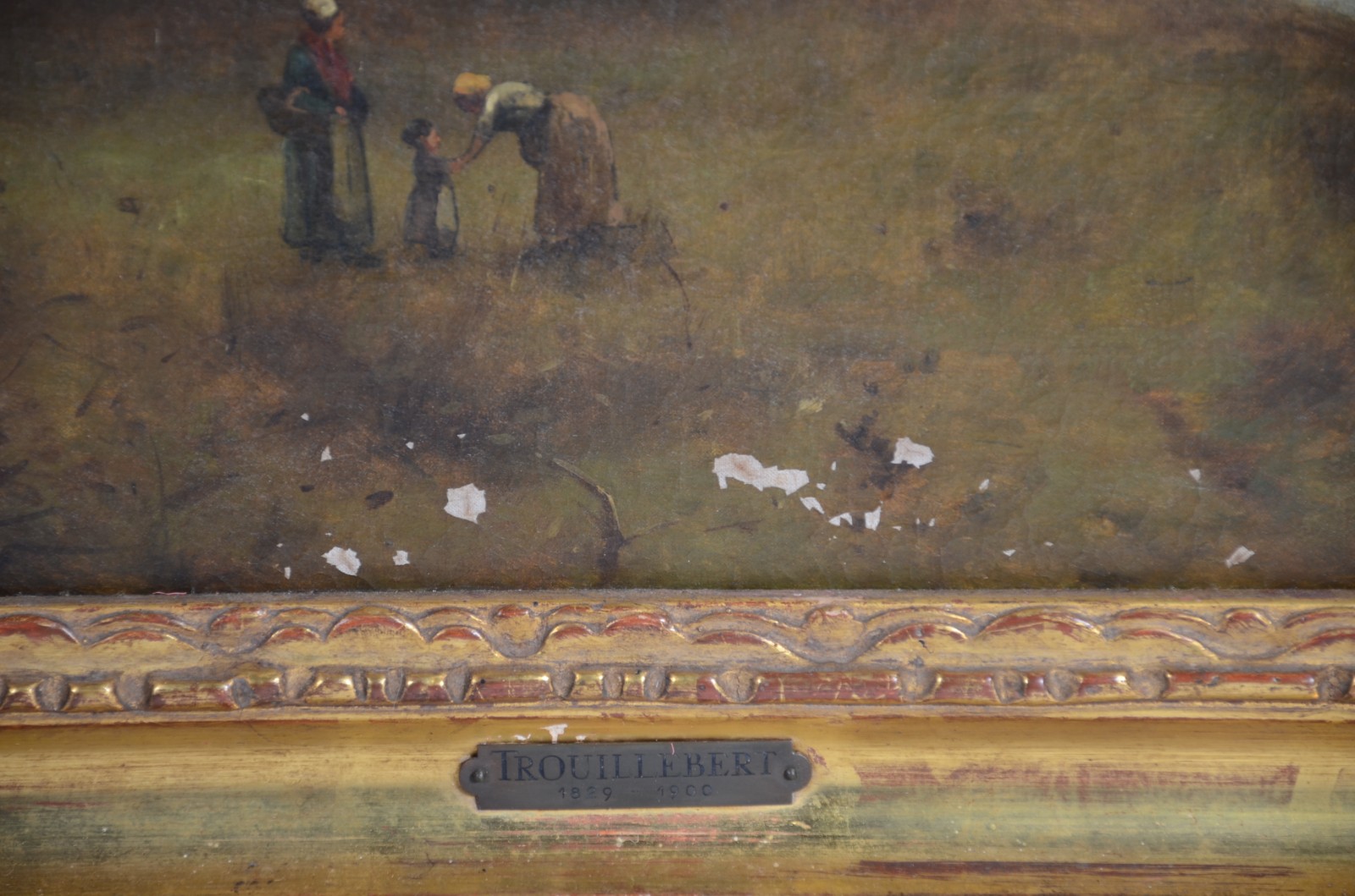 Paul-Désiré Trouillebert (1829-1900), Paisagem com figuras - foto 3 de 4