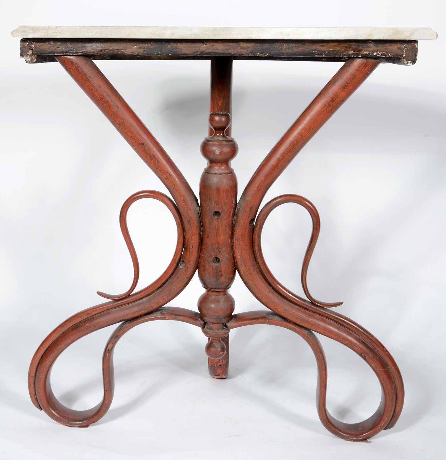 Antigo console austríaco Thonet de madeira nobre, tres pernas... - foto 6 de 6