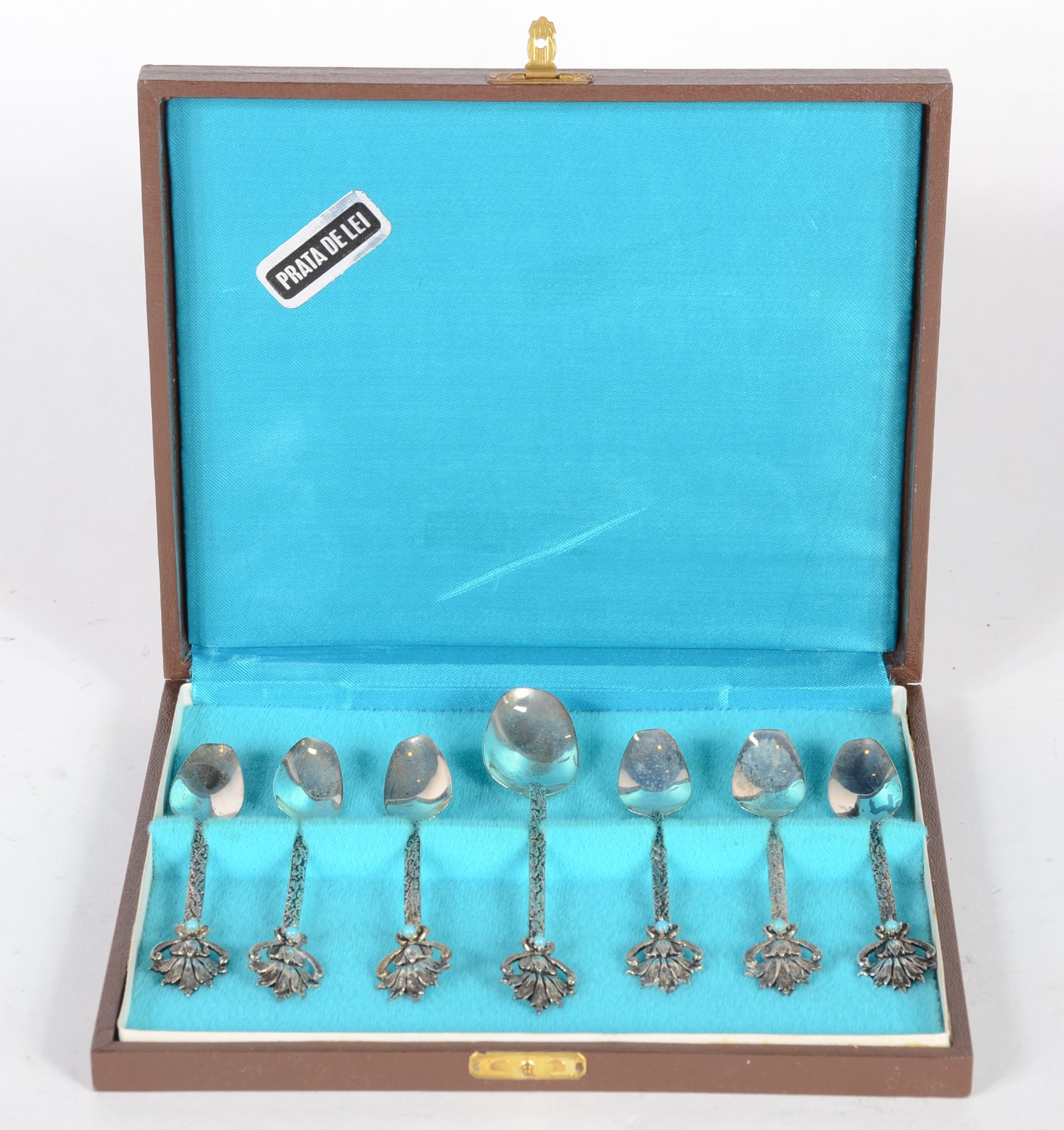Conjunto com seis colheres para café e uma colher para açúcar de... - foto 2 de 6