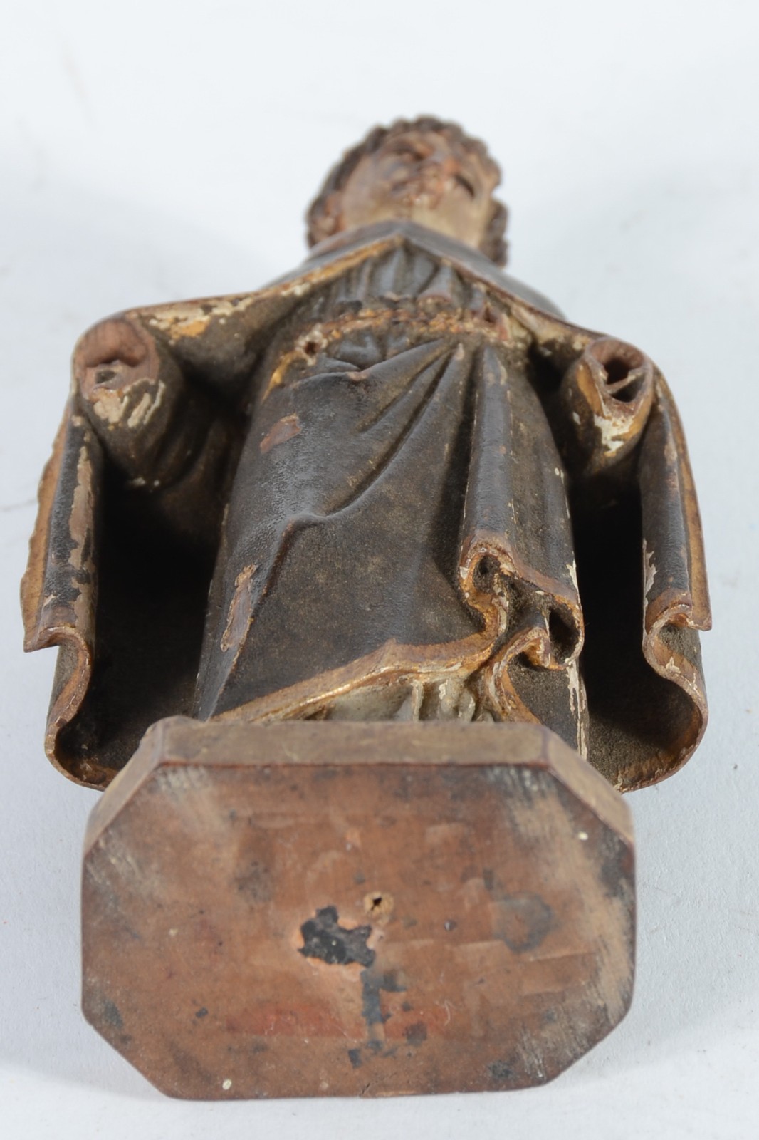 Santo Antônio - Imagem de madeira policromada. Sem as mãos. Desgastes. - foto 6 de 6