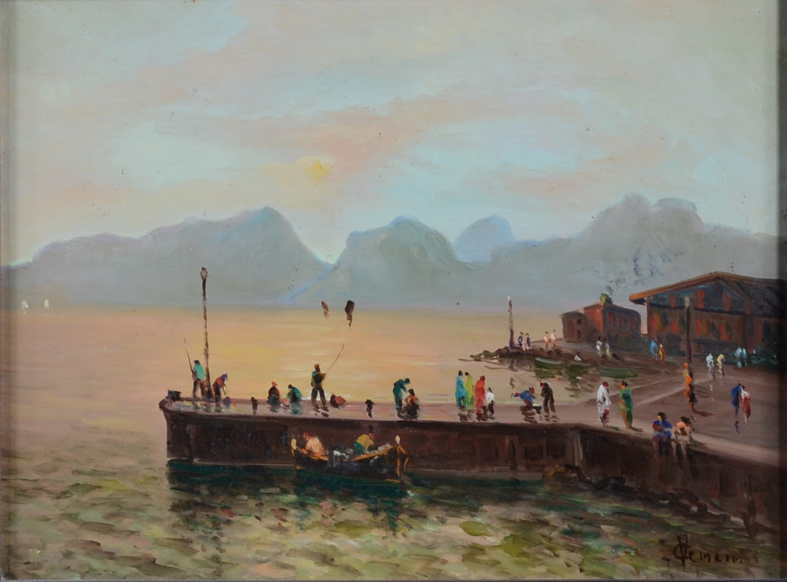 Vincenzo Cencin (1925-2010), Marinha com figuras - foto 1 de 4