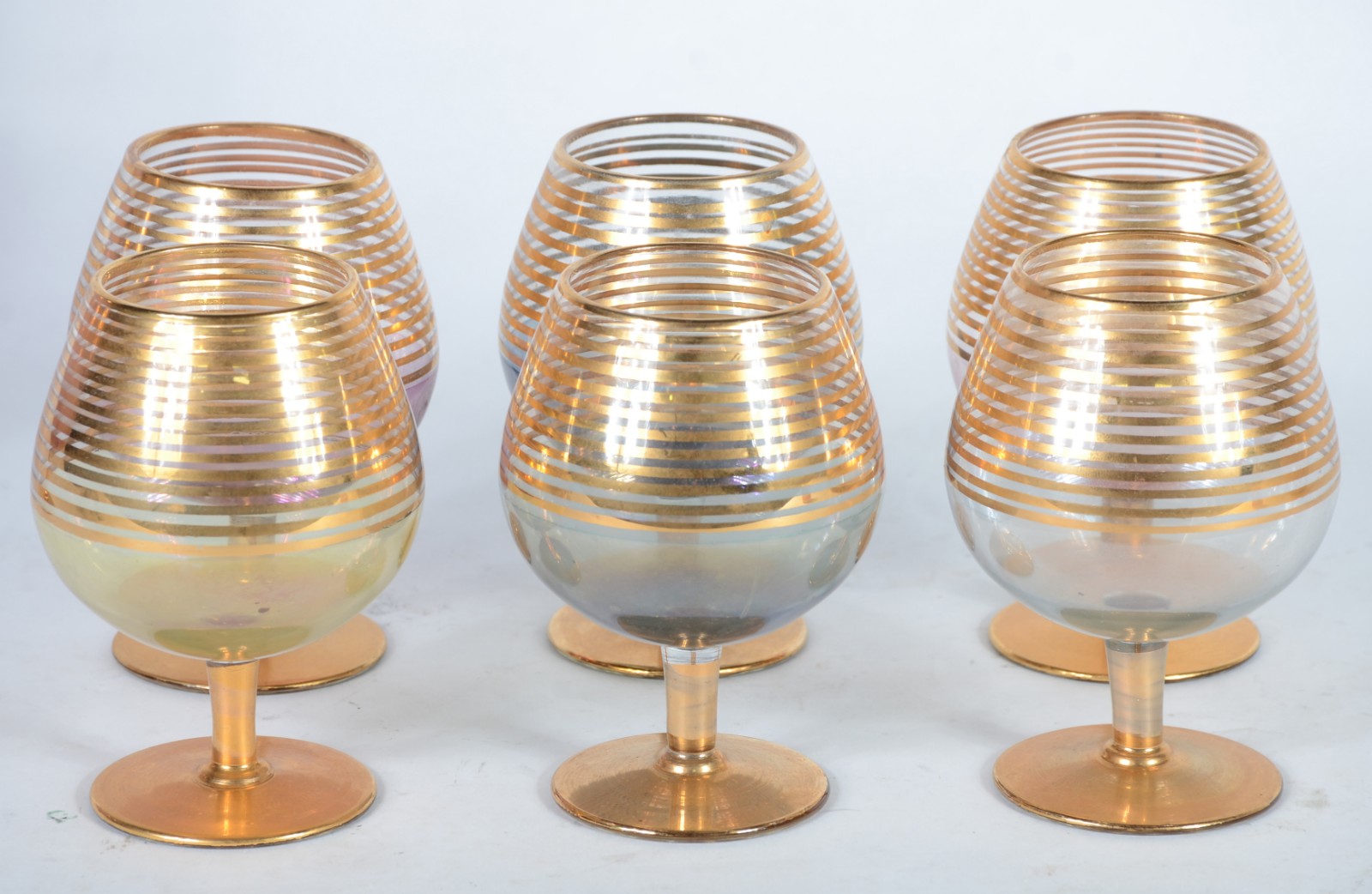 Conjunto com 6 taças para conhaque, taça grande e bowl de vidro com... - foto 2 de 6