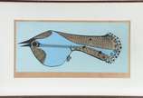 Aldemir Martins (1922-2006), Pássaro Azul - Gravura - tiragem 91/100. Datado 1958.