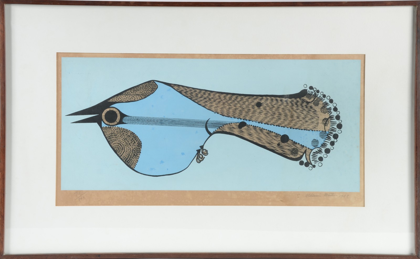 Aldemir Martins (1922-2006), Pássaro Azul - foto 2 de 5