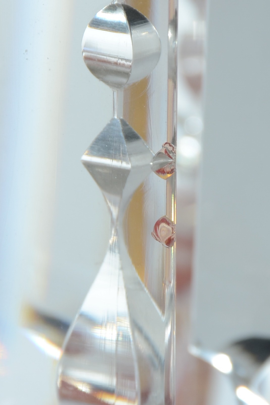 Par de elegantes "porta abacaxis" de cristal overlay da Bohemia... - foto 7 de 8