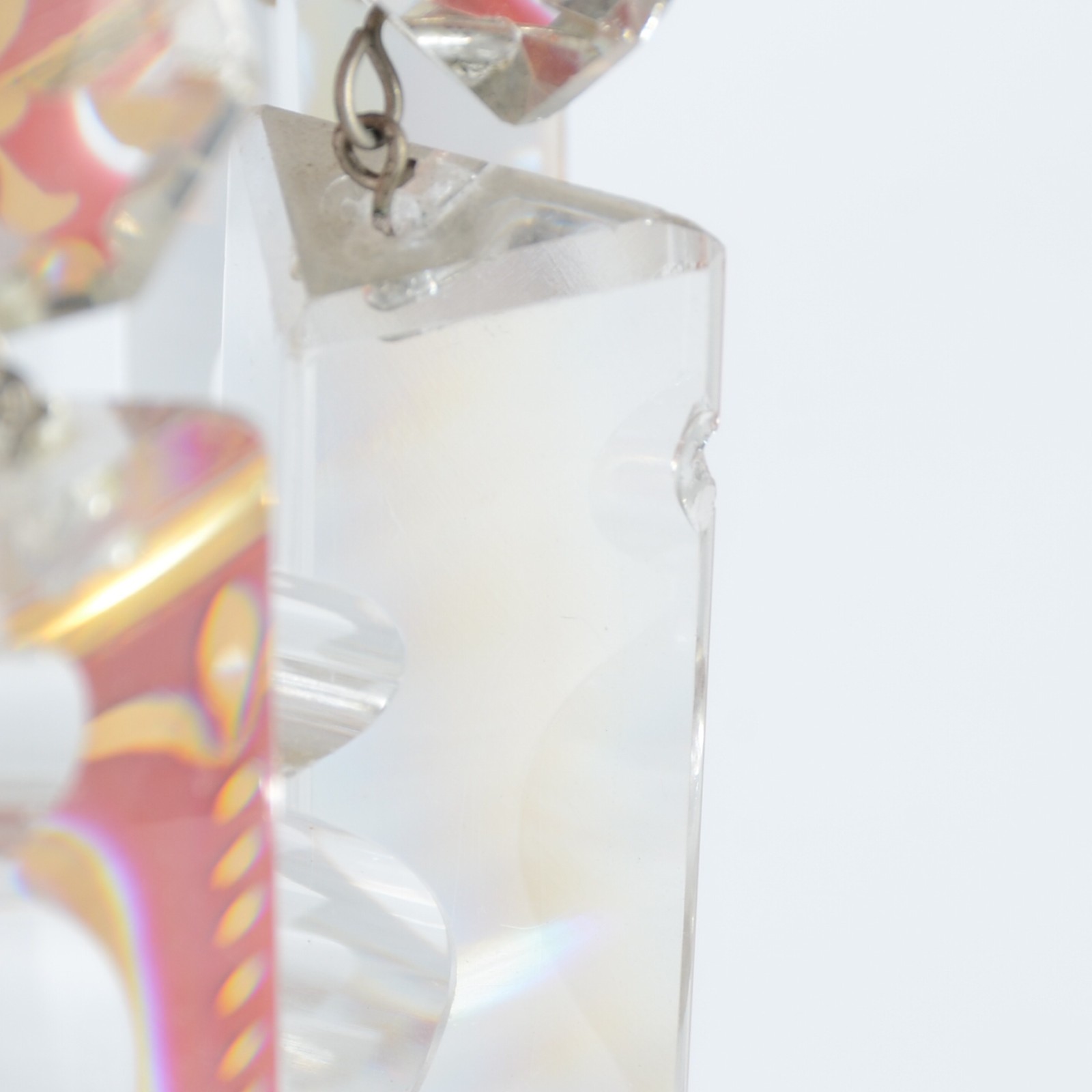 Par de elegantes "porta abacaxis" de cristal overlay da Bohemia... - foto 8 de 8