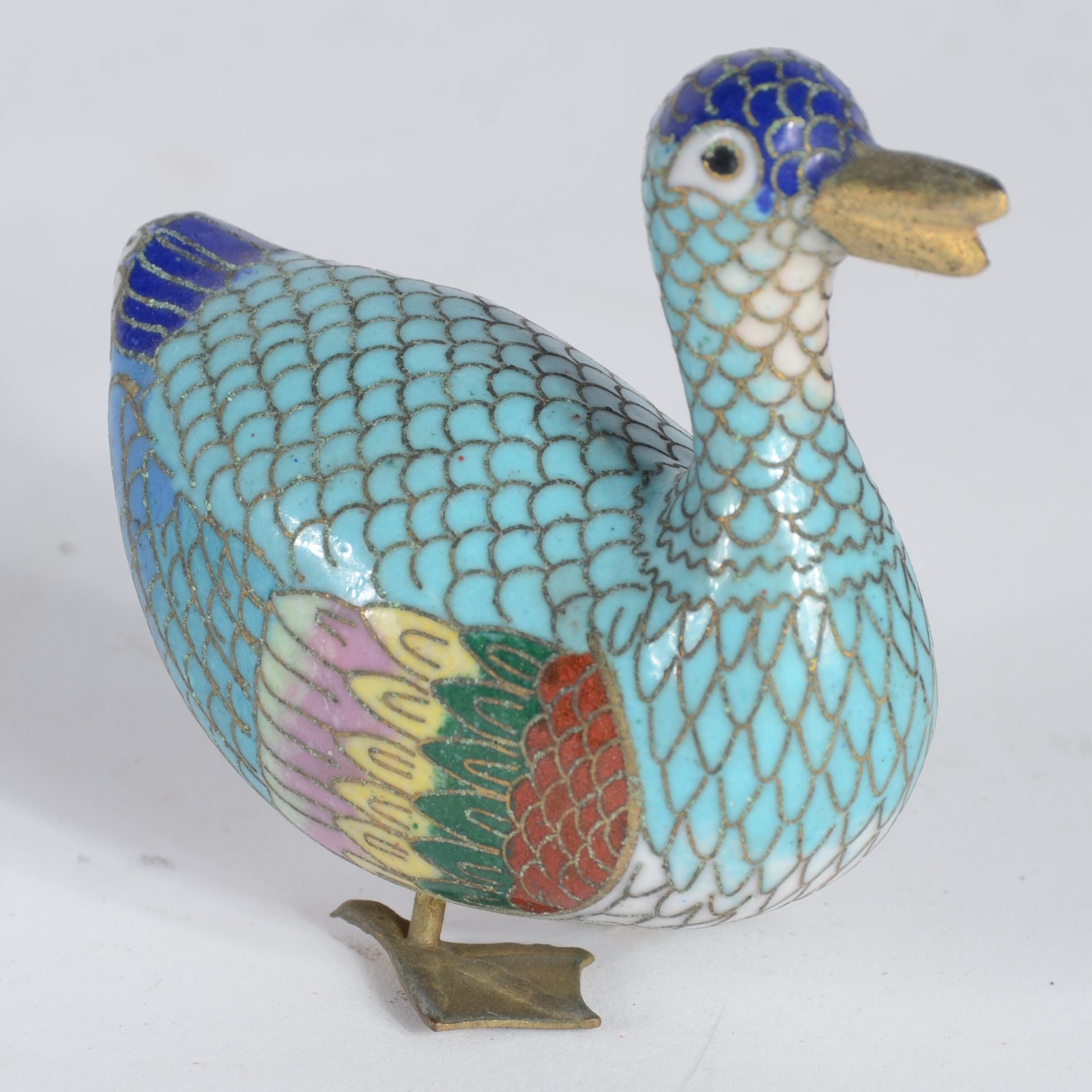 Cinco peças diversas orientais, sendo: bomboniere e pato de cloisoné... - foto 7 de 10