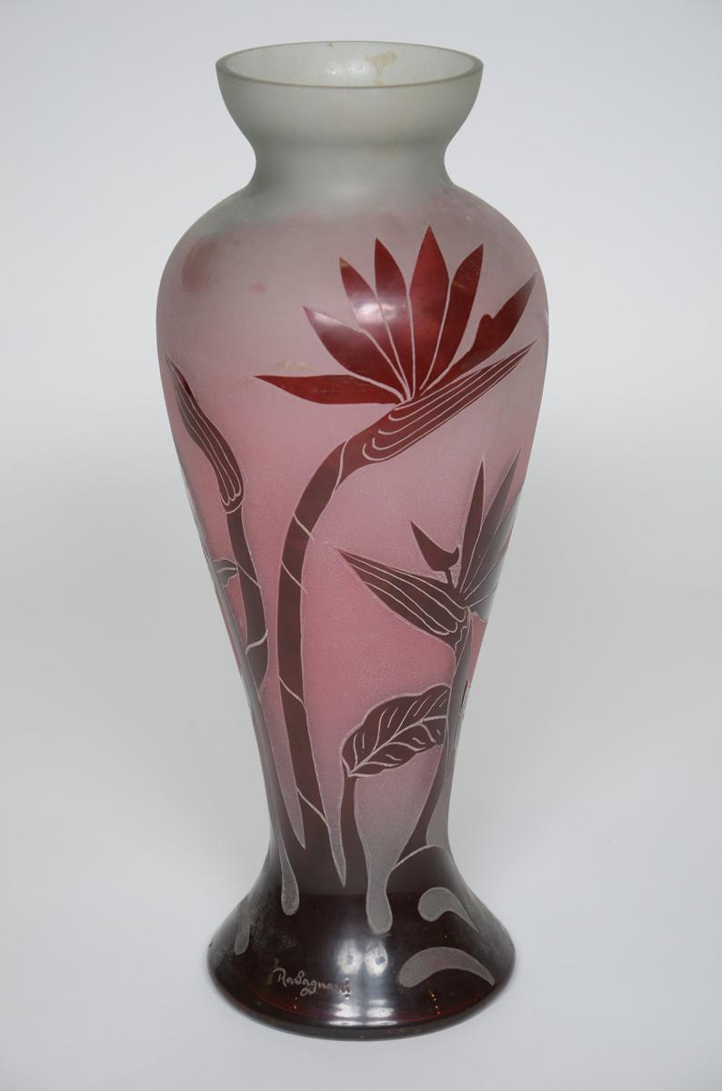RAVAGNANI - Vaso de pasta de vidro. Altura 39 cm. - foto 2 de 2