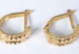 Par de argolas de ouro 18 k., contraste 750 mls... - Par de argolas de ouro 18 k., contraste 750 mls. (Por motivos de segurança a peça não se encontra na loja).