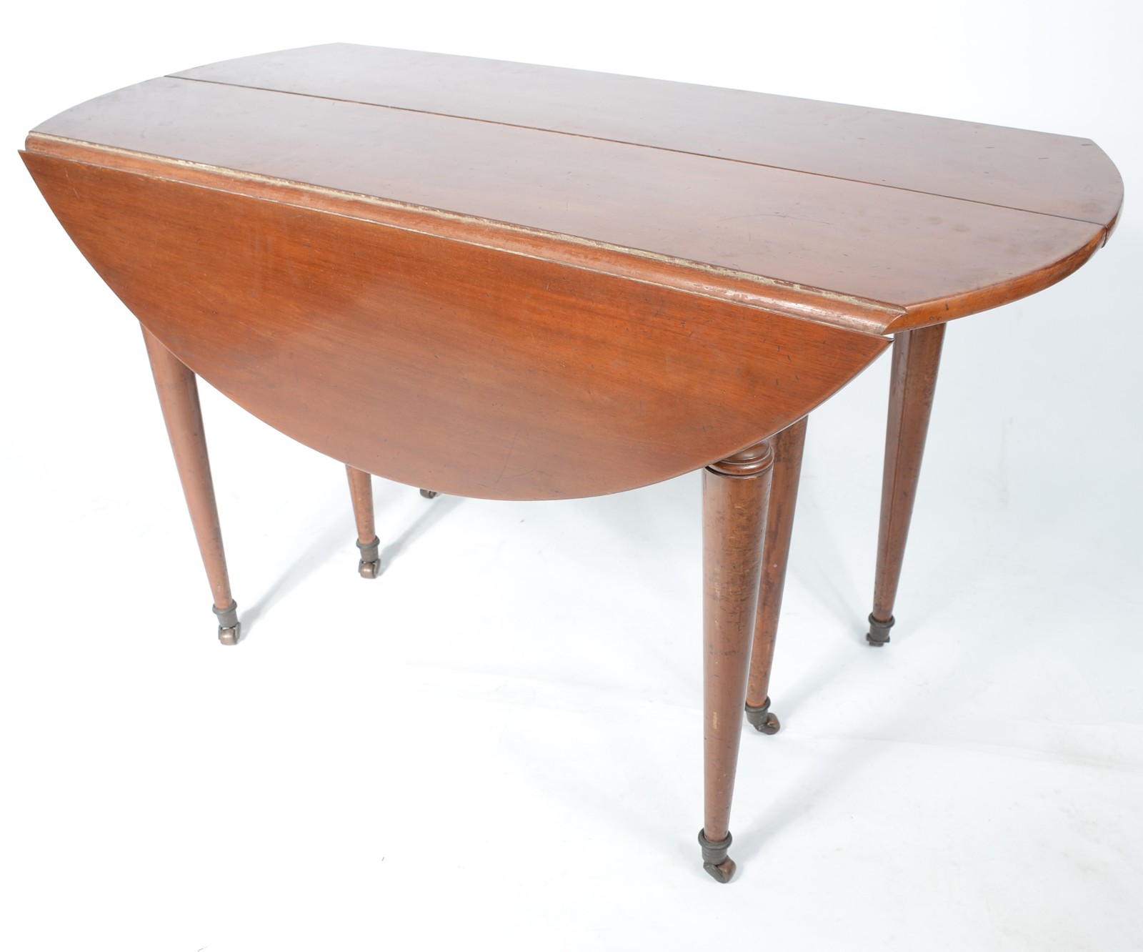 Mesa de jantar de madeira nobre, tampo oval com duas tábuas... - foto 2 de 11