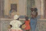 Olga Mary Pedrosa (1891-1963), Vendedora de Pas... - Óleo sobre tela.