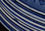 Wood & Sons (1865-1995),  - Conjunto de faiança inglesa decorado com cenas rurais em azul e branco, composto de: 7 xícaras de chá com pires; 10 pratos de sobremesa (um lascado na