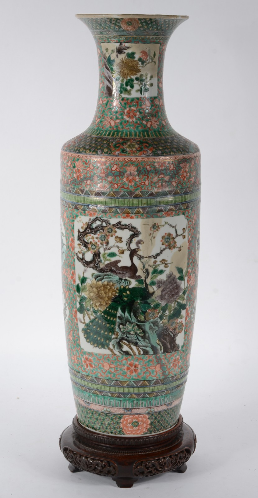 Grande vaso de porcelana chinesa, esmaltes da família verde... - foto 2 de 5