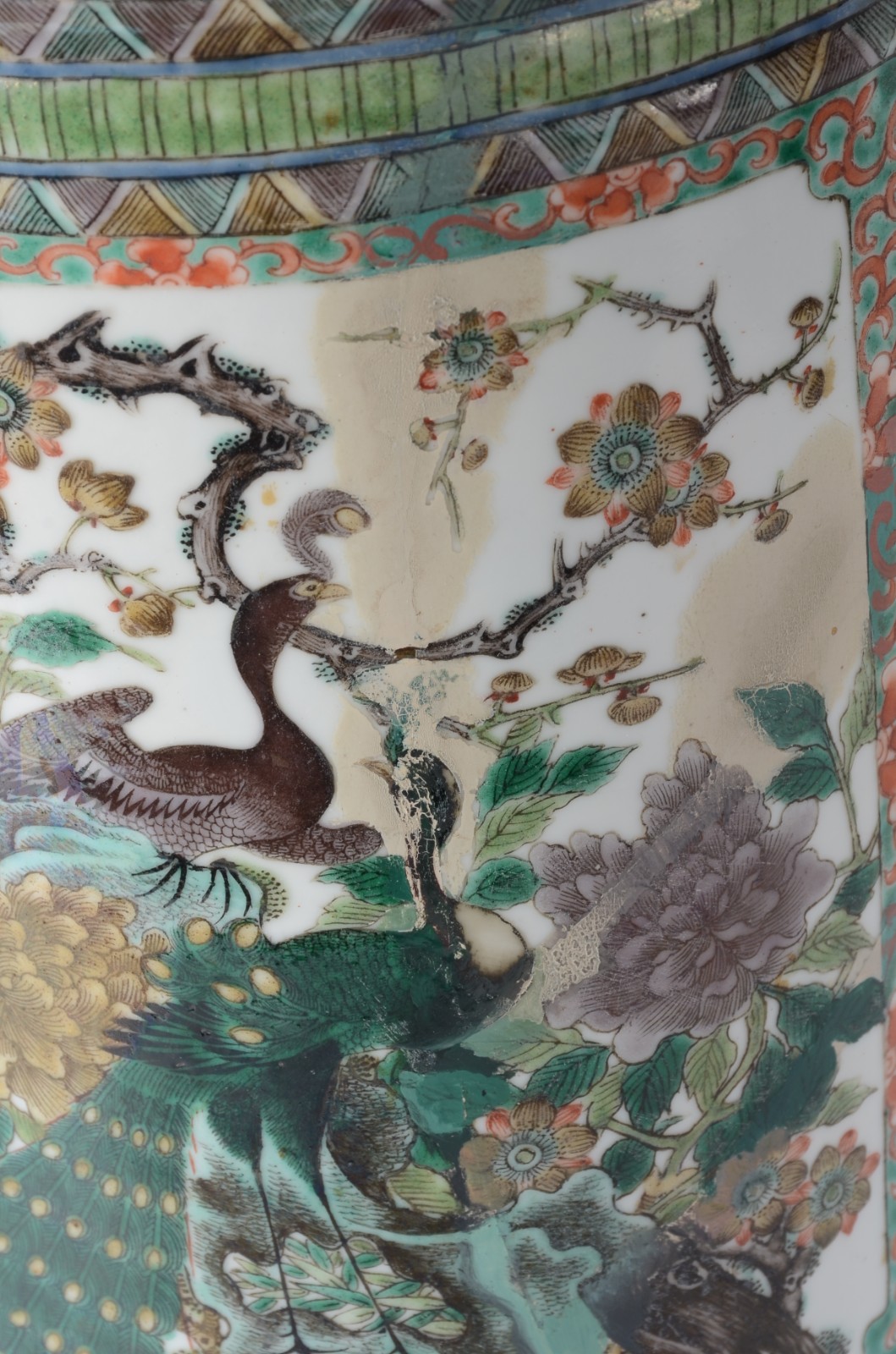 Grande vaso de porcelana chinesa, esmaltes da família verde... - foto 3 de 5