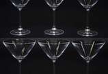 Seis taças de cristal da Bohemia para Dry Marti... - Seis taças de cristal da Bohemia para Dry Martini , 280 ml.