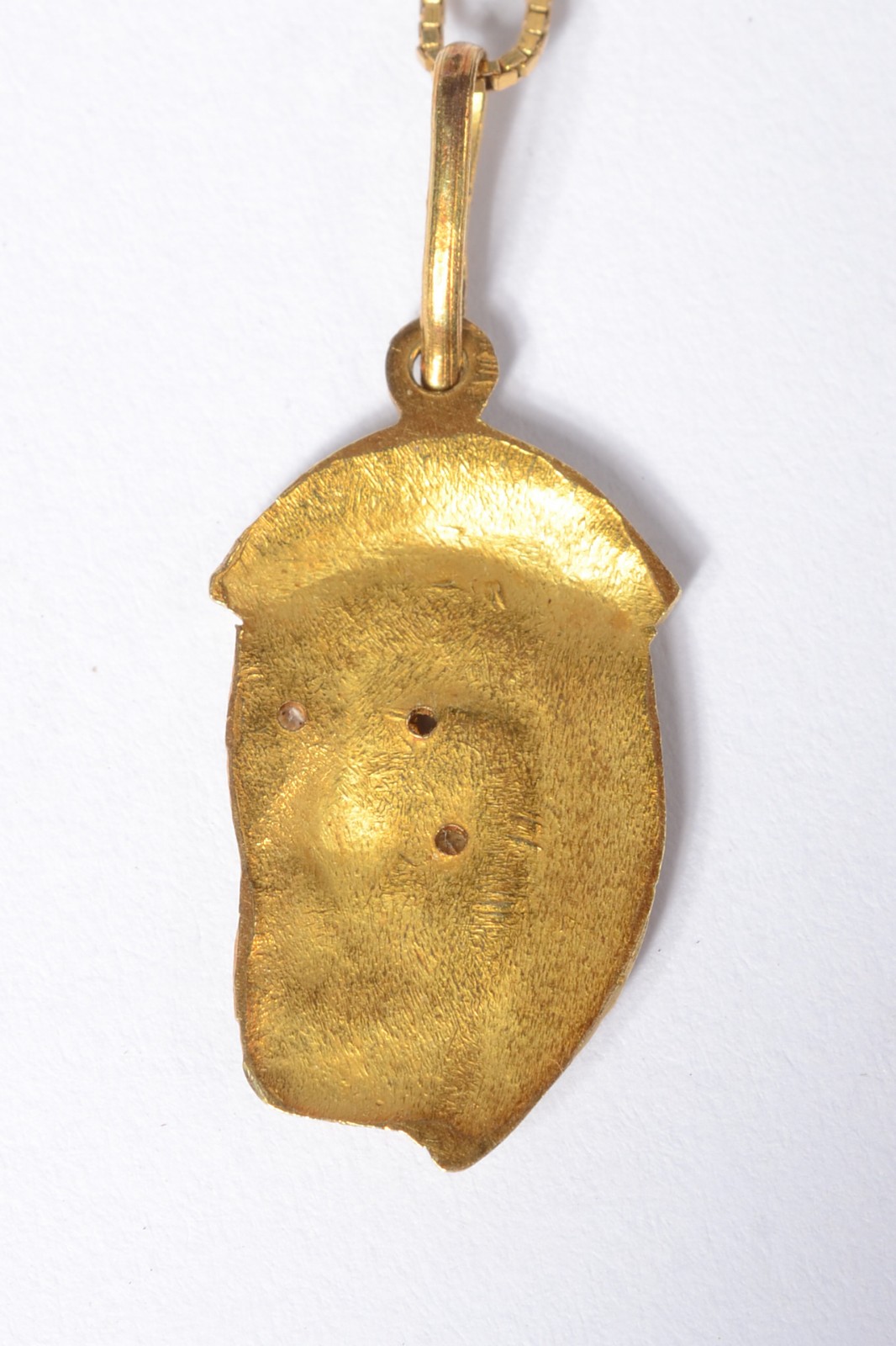 Colar com pendente com rosto de Cristo de ouro 18 k., contraste 750... - foto 4 de 6
