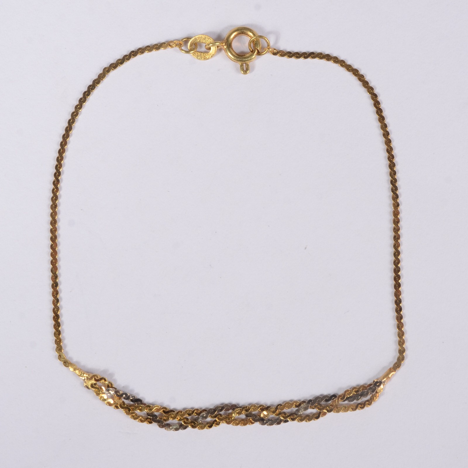 Pulseira de ouro 18 k., contraste 750 mls. (Por motivos de segurança... - foto 2 de 5