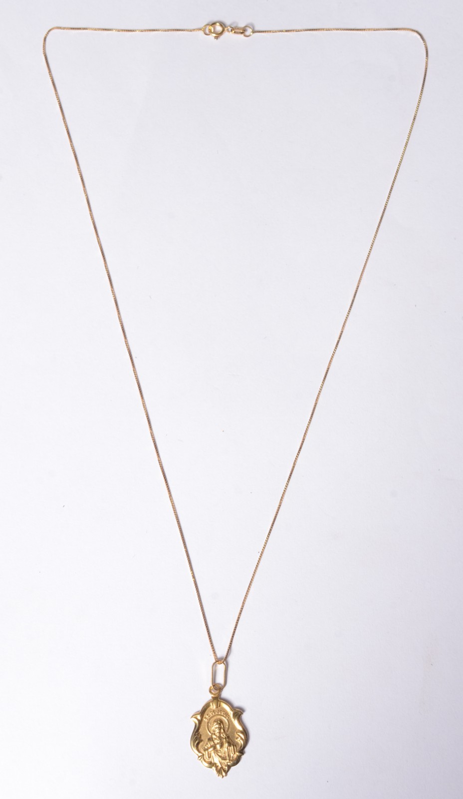 Colar com pendente sacro de ouro 18 k., contraste 750 mls. (Por... - foto 2 de 5
