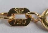 Colar com pendente sacro de ouro 18 k., contras... - Colar com pendente sacro de ouro 18 k., contraste 750 mls. (Por motivos de segurança a peça não se encontra na loja).