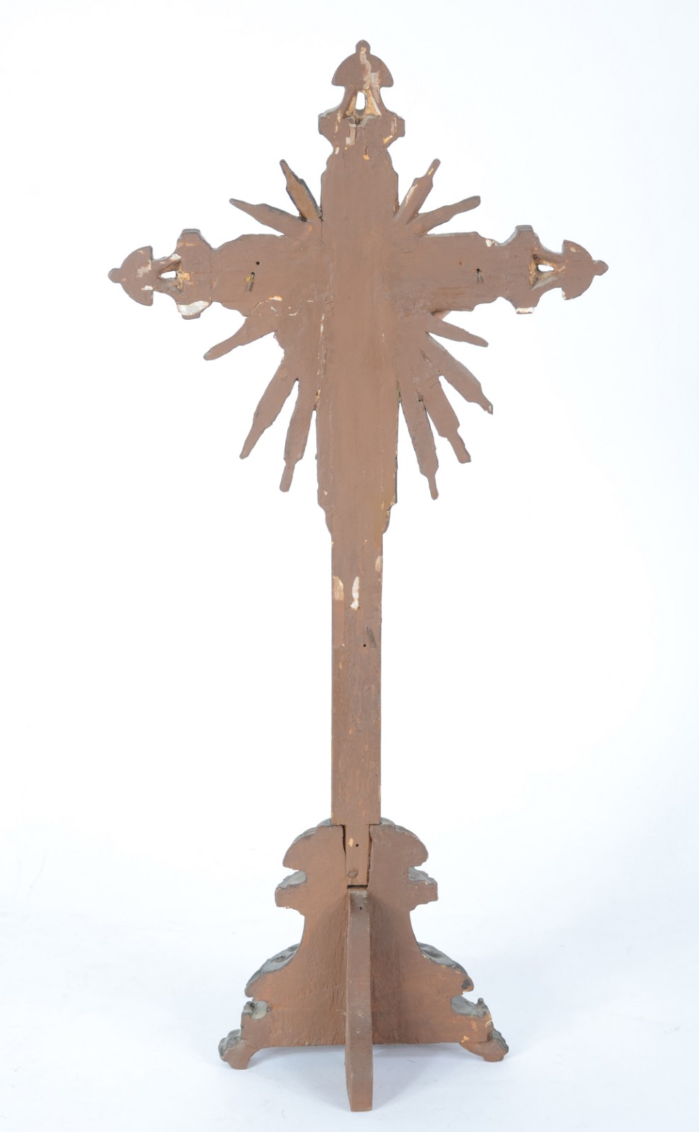 Crucifixo de madeira nobre com figura de Cristo de madeira entalhada... - foto 9 de 11