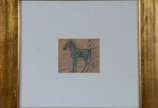 Cândido Portinari (1903-1962), Cavalo - Desenho grafite e pastel colorido sobre papel. Cadastrado no Projeto Portinari - FCO 5477 - CR 3087.