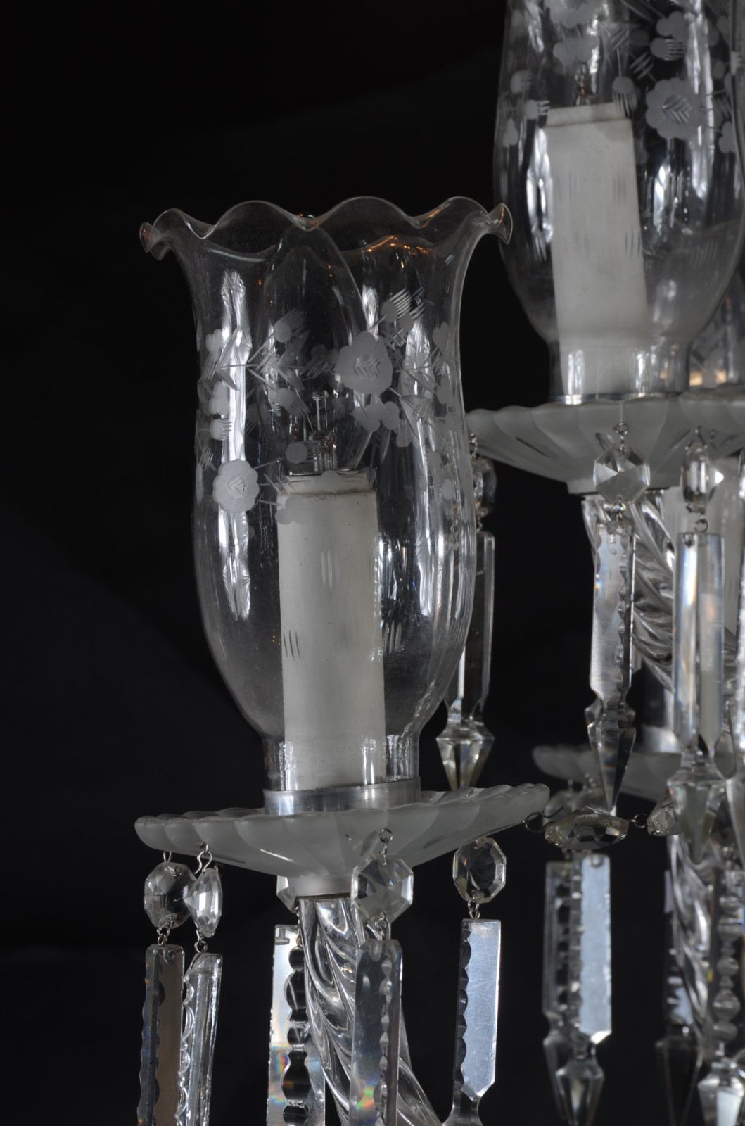 Lustre para 12 luzes de cristal com pingentes e contas de cristal... - foto 9 de 9