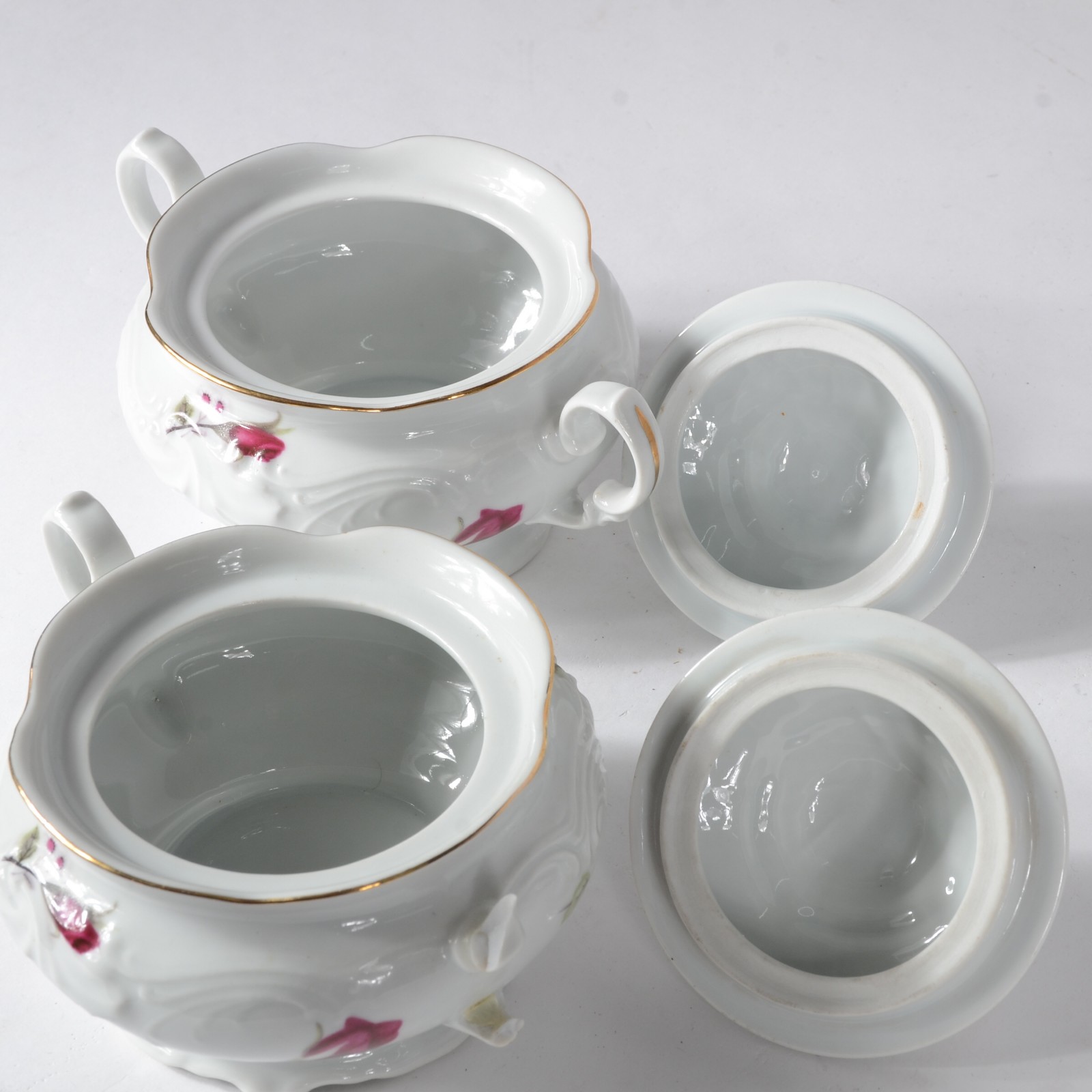 Aparelho de jantar e chá de porcelana polonesa - Wawel, na cor branca... - foto 7 de 10