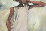 GLAUCO CHAVES ( 1921), Figura - Óleo sobre tela. Datado 1977.