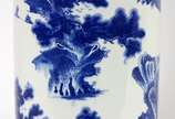 Bengaleiro de porcelana chinesa azul e branca. - Bengaleiro de porcelana chinesa azul e branca.