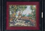 Ilio Giannaccini (1897/1968), Varanda em Capri,... - Óleo sobre madeira.