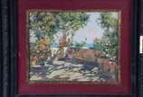 Ilio Giannaccini (1897/1968), Varanda em Capri,... - Óleo sobre madeira.
