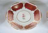 Bavaria (1747),  - Serviço de chá de porcelana alemã da Bavaria, Royal Heidelberg, Winterling, decorada com arranjos florais em policromia ao centro, borda na cor bordea