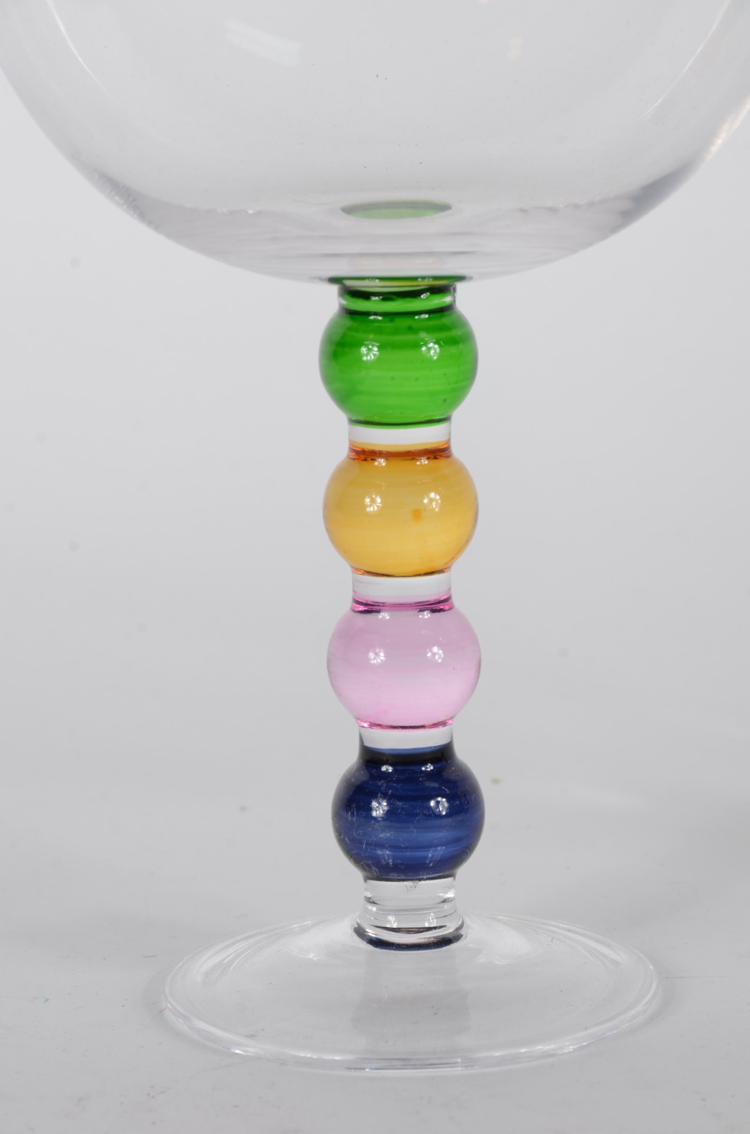 Duas taças para sobremesa de vidro decorativo, pes com "bolas"... - foto 2 de 7