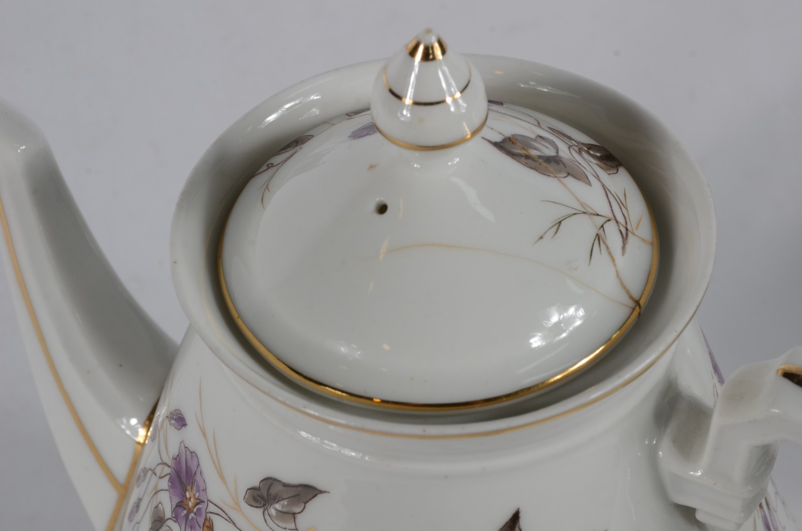 Serviço de chá de porcelana Velho Paris, composto de: 3 xícaras com... - foto 5 de 11