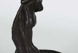 VAN DER STRAETEN, Figura feminina - Estatueta de bronze,  assinada , ART NOUVEAU