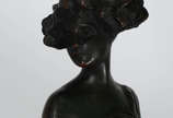VAN DER STRAETEN, Figura feminina - Estatueta de bronze,  assinada , ART NOUVEAU