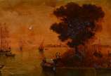 Vincenzo Cencin (1925-2010),  - Óleo sobre tela colado em madeira. Precisando de restauro.