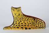 Abraham Palatnik (1928-2020),  - Escultura de resina de poliéster representando leopardo.