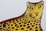 Abraham Palatnik (1928-2020),  - Escultura de resina de poliéster representando leopardo.