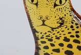 Abraham Palatnik (1928-2020),  - Escultura de resina de poliéster representando leopardo.
