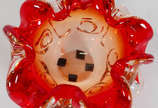 Cinzeiro de  Murano  vermelho - Cinzeiro de  Murano  vermelho